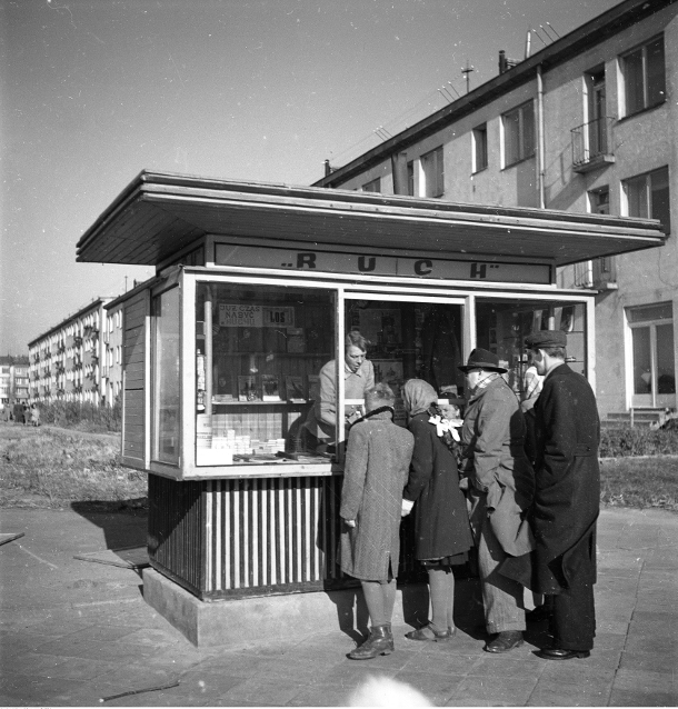 Wołoska, Dąbrowskiego, kiosk, 1956