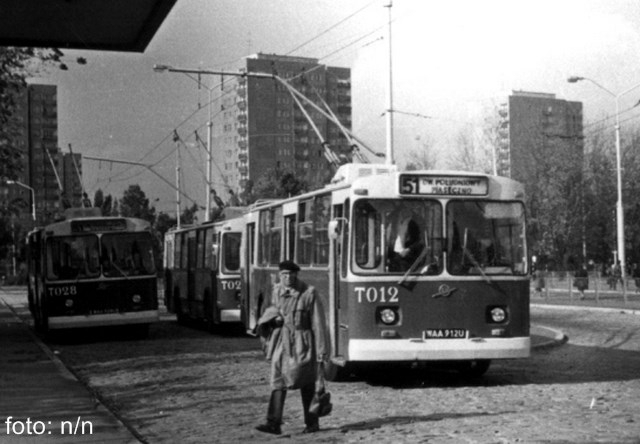Dworzec Południowy, pętla trolejbusów, ok. 1983