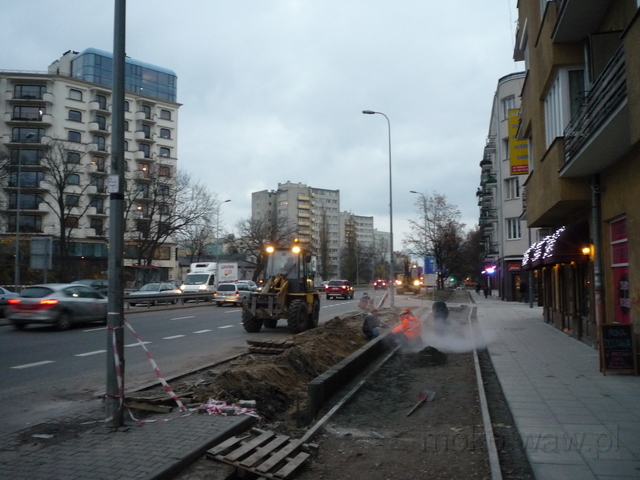 ul. Belwederska - widok w kierunku ppłudniowym