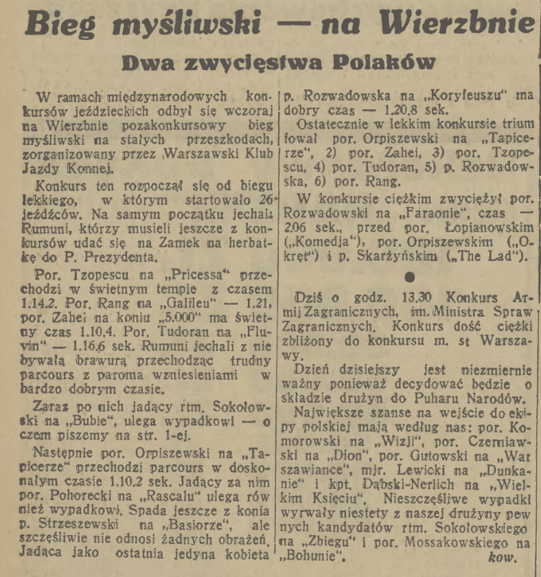 Bieg myśliwski Bieg myśliwski, 1936