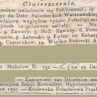 Regulacja własności, 1797