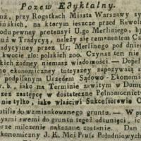 Pozew edyktalny, 1802