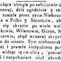 Zbrodniarka schwytana, 1822