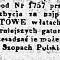 Ślusarski sprzedaje drzewa fruktowe, 1829