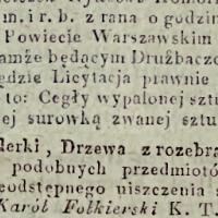 Licytacja w folwarku, 1833