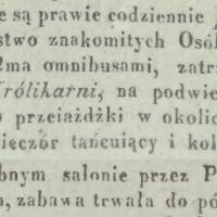Śniadanie w Królikarni, kolacja w Sielcach, 1841
