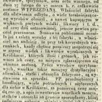 Fabryka wódek, 1842