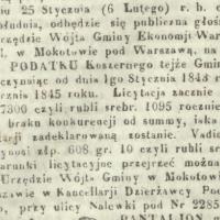 Dzierżawa podatku koszernego, 1843