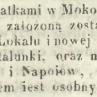 Nowa restauracja w Promenadzie, 1845