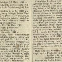 Utworzenie Henrykowa, 1849