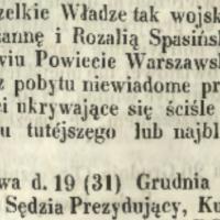 Ścigane, 1856