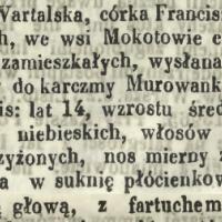 Zaginęła, 1857