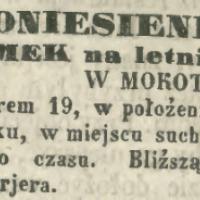 Letnie mieszkanie, 1859