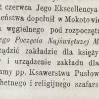 Kamień pod kaplicę, 1862