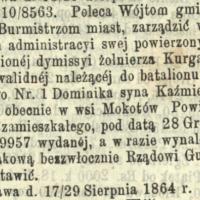 Zagubiona dymissya Zagubiona dymissya, 1864