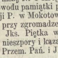 Pamiątka poświęcenia, 1869