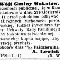 Majątek po Badowskiej. 1869