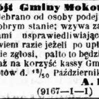 Palto watowane. 1869.