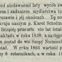 Wyroby świec, 1875