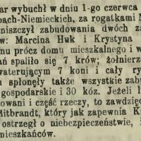 Pożar w Szopach, 1875