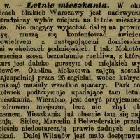 Letnie mieszkania, 1882