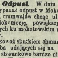 Odpust w Mokotowie Odpust w Mokotowie, 1883