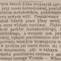 Ogrody pod wille, 1884