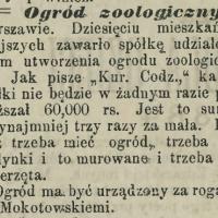 Ogród zoologiczny Ogród zoologiczny, 1884