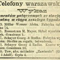 Telefon w Sielcach, 1885