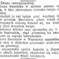 Biust wśród stołów, 1887
