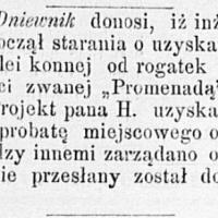 Huss rozpoczął starania, 1887