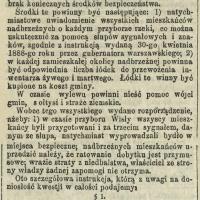 Przeciw wylewom, 1889