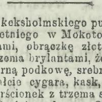 Sztabs-kapitan okradziony, 1889