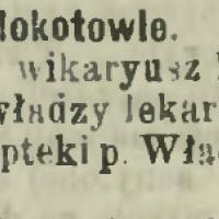 Poświęcenie apteki, 1892