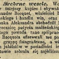 Srebrne wesele pp. Bocquet, 1893