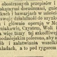 Pokątni doradcy w szynkach i bawarjach. Zarządzenia przeciw tym praktykom. 1893.