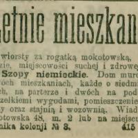 Miejscowość sucha i zdrowa, 1895