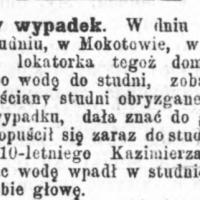 Smutny wypadek. 1895