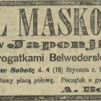Bal maskowy Bal maskowy, 1897