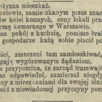 Drożyzna mieszkaniowa Drożyzna mieszkaniowa, 1897