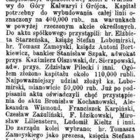 Nowa kolej podmiejska, 1898