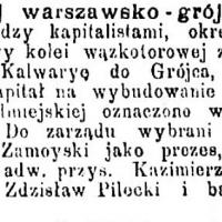 Zarząd wybrany, 1898