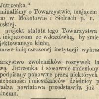 Towarzystwo Jutrzenka, 1899