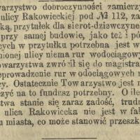 Prośba o wodociąg, 1899