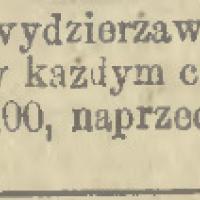 Piekarnia do wydzierżawienia, 1899