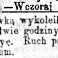 Wykolejenie pod Wójtówką, 1899