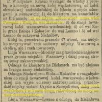 Linja Mokotów - Słodowiec, 1899