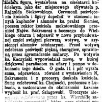 Poświęcenie kościoła, 1899