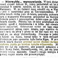 Wstręt do miasta, 1899