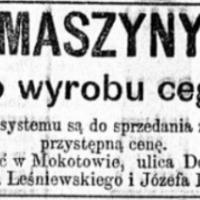 Maszyny do cegły, 1900